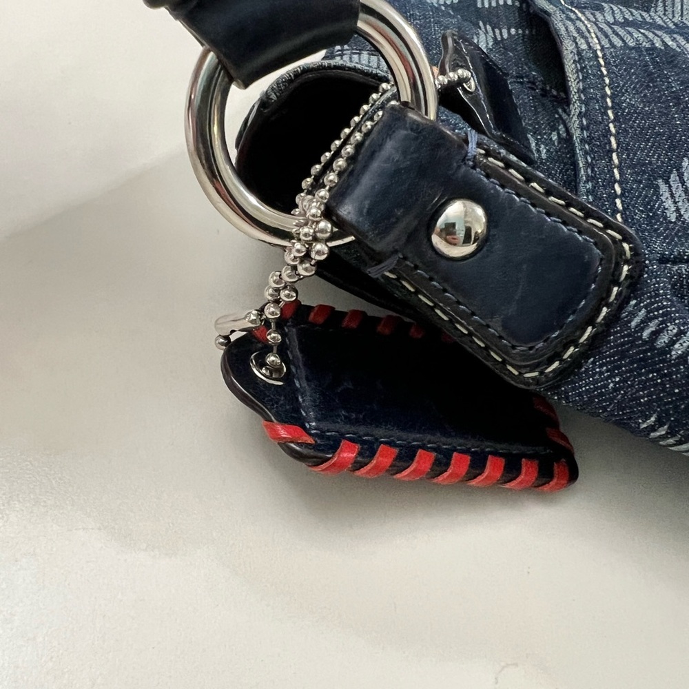Coach poppy K1169 18991 denim-blue Jean hobo Y2K - Picture 10 of 16